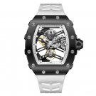 New Design white Rubber Mechanical Waterproof Automatic Watches For Men BWWR