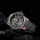 Waterproof Watches for Men Skeleton Dial Automatic Self Wind Rubber Strap TPBG