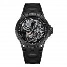 Skeleton Automatic Watches Waterproof for Men Rubber Strap Sapphire Shockproof BBB