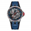 Skeleton Automatic Watches Waterproof for Men Rubber Strap Sapphire Shockproof YBL