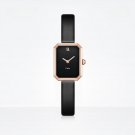 Women Watch Rose Gold Case Leather Strap Dial Diamond Surface Sapphire Small Square 23mm PBBL