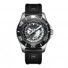 World Time Diving Sports Mens Watch Automatic Mechanical Luminous Sapphire Glass YTBB