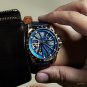 Brand Skeleton Mechanical Automatic Watch For Men Sport Genuine Leather YLL