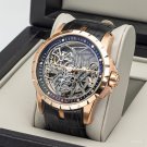 Skeleton Waterproof Watch for Men Calfskin Strap Pin Buckle Sapphire Dial PBB
