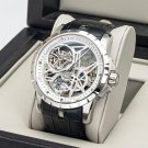 Skeleton Waterproof Watch for Men Calfskin Strap Pin Buckle Sapphire Dial YWB