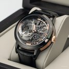 Men Watches Skeleton Calfskin Strap Mineral Crystal Glass Waterproof Dial BBBG
