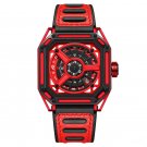 Mens Watch Fashion Selfwind Mechanical Automatic Waterproof Square Cool Rubber RBRR