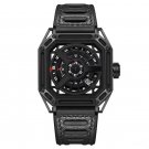 Mens Watch Fashion Selfwind Mechanical Automatic Waterproof Square Cool Rubber BBBL