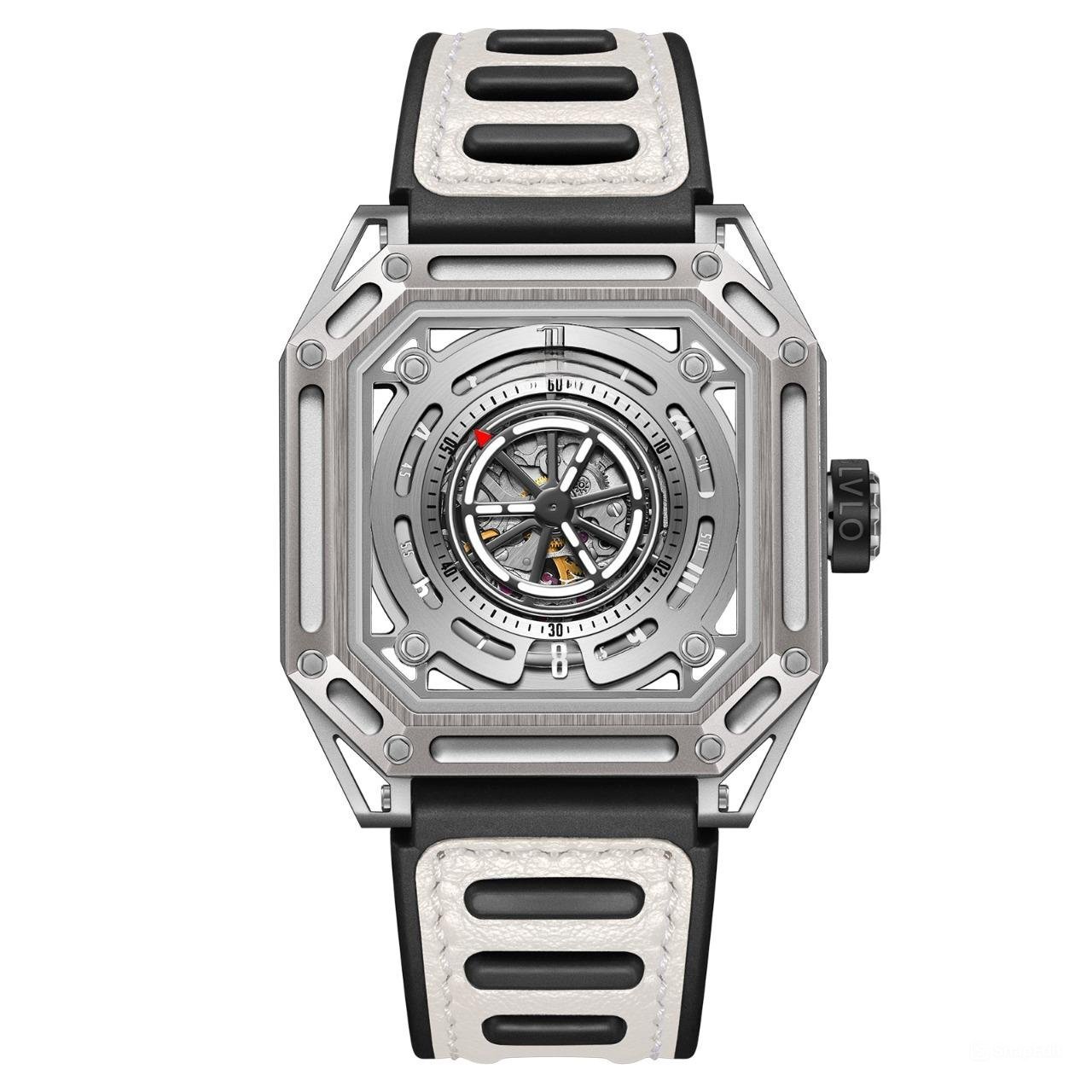 Watch For Men Waterproof Mechanical Full Steel Square Cool Luminous Rubber YWWB