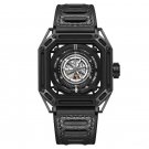 Watch For Men Waterproof Mechanical Full Steel Square Cool Luminous Rubber BBBB