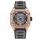 Watch For Men Waterproof Mechanical Full Steel Square Cool Luminous Rubber TBBG