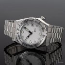 Mens Waterproof White Watch Diving Sapphire Movement Ceramic Bezel Date Jubilee