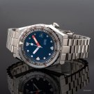 Mens Waterproof Dark Blue Watch Diving Sapphire Movement Ceramic Bezel Date Jubilee