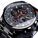 Three Dial Calendar Stainless Steel Men Watches Mechanical Automatic GMT1137 7
