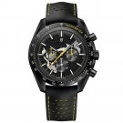 New 2024 Mens Yellow Watches Quartz Moon Top brand Skeleton Chronograph AR Sapphire