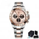 top brand Luxury Mens Watches Rose Gold Quartz Stainless Steel Chronograph