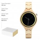 Wood Watches yellow for Women Simple Nature Lightweight Engraved Quartz P16 2