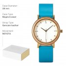Wood Watches blue for Women Simple Nature Lightweight Engraved Quartz T21 3