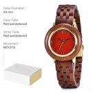 Wood Watches red for Women Simple Nature Lightweight Engraved Quartz T25 2