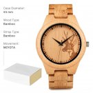 Natural Wood brown Watch for Men with Genuien Leather Lightweight Quartz D28