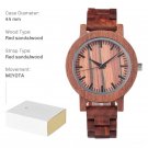 Natural Wood brown Watch for Men with Genuien Leather Lightweight Quartz M10
