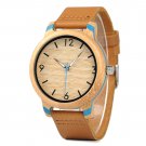 Couple Watches Men Women Universal Bamboo on Clearance Wooden Leather 44mm GQ022 2B