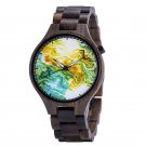 Wooden Waterproof Watch for Men Japanese Quartz Movement Customizable GT026 1B qkc