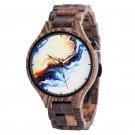 Wooden Waterproof Watch for Men Japanese Quartz Movement Customizable GT026 3B qkc