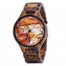 Wooden Waterproof Watch for Men Japanese Quartz Movement Customizable GT026 4B qkc
