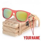 Customize Sunglasses Women Polarized Glass Wood UV400 Engrave Name on Legs CG003c