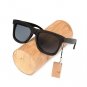 okulary Polarized Ebony Wood Sunglasses black Lens UV400 Handmade Customize ag005a