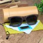 Okulary Ebony Wood Sunglasses Men Women Polarized Grey Lens Pattern Engraved