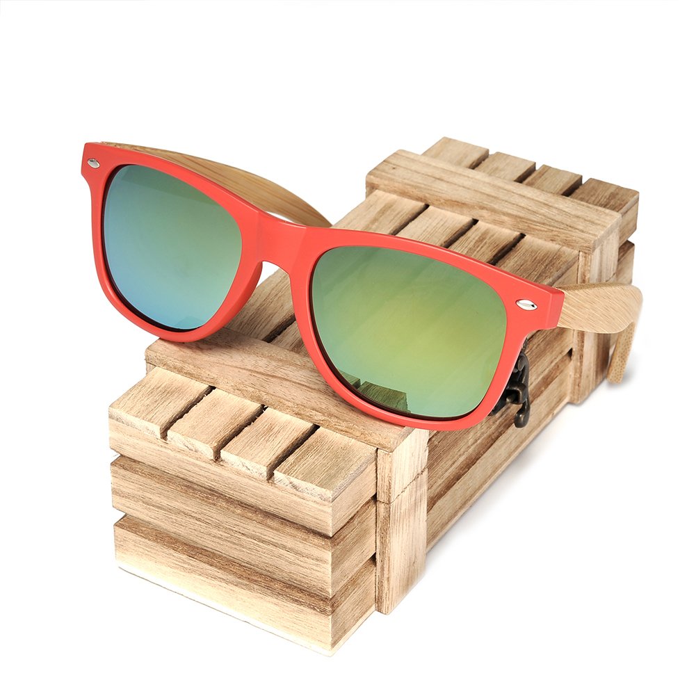 Sunglasses Brand Square Frame Driving For Men Women Retro Wooden Polarizing CG003C