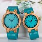 Couple blue Wristwatch Wood Men Women Customized Lovers GC028