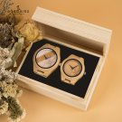 Couple brown Wristwatch Wood Men Women Customized Lovers N20 F29