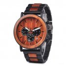 Top Luxury Men Watch Quartz Chronograph Personalized Metal Wooden Strap P09 3