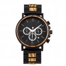 Top Luxury Men Watch Quartz Chronograph Personalized Metal Wooden Strap T50 1