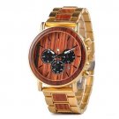 Top Luxury Men Watch Quartz Chronograph Personalized Metal Wooden Strap Q26 2
