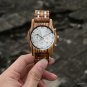 Custom Men Watch Chronograph Military Metal Wooden Bracelet Luxury B P19 2