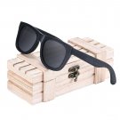 Male Wooden Black Glasses Anti Reflective UV400 Bamboo Vintage Temples Polarized
