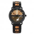 Wood Metal Military Watch Timepieces Color Matching Dial Stylish Date Display S01 2