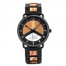 Wood Metal Military Watch Timepieces Color Matching Dial Stylish Date Display R30 2