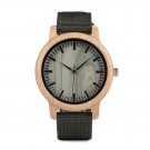 Bamboo Wooden Watch Quartz Timepiece for Ladies Men Japan Analog 44MM GD011 AB