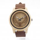 Bamboo Wooden Watch Quartz Timepiece for Ladies Men Japan Analog 44MM GA027 B