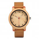 Bamboo Wooden Watch Quartz Timepiece for Ladies Men Japan Analog 44MM GQ022 2A