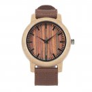 Bamboo Wooden Watch Quartz Timepiece for Ladies Men Japan Analog 44MM GD010 AB
