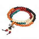Wood Bracelet Colorful 01 For Women Men Free Engrave Name Customized Beads Vintage Couple