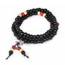 Wood Bracelet Black 02 For Women Men Free Engrave Name Customized Beads Vintage Couple