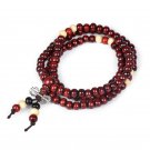 Wood Bracelet Red 03 For Women Men Free Engrave Name Customized Beads Vintage Couple