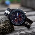 Collection Delicate Quartz Chronograph Watch Wood Men Day Night Display GT069 1